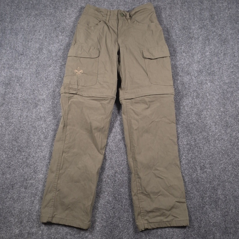 Boy Scouts of America Switchback Convertible Pant Mens 28x29 Olive Cargo Zip Off